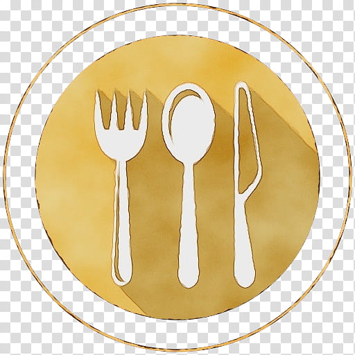 Watercolor, Paint, Wet Ink, Fork, Spoon, Yellow, Material, Meter transparent background PNG clipart