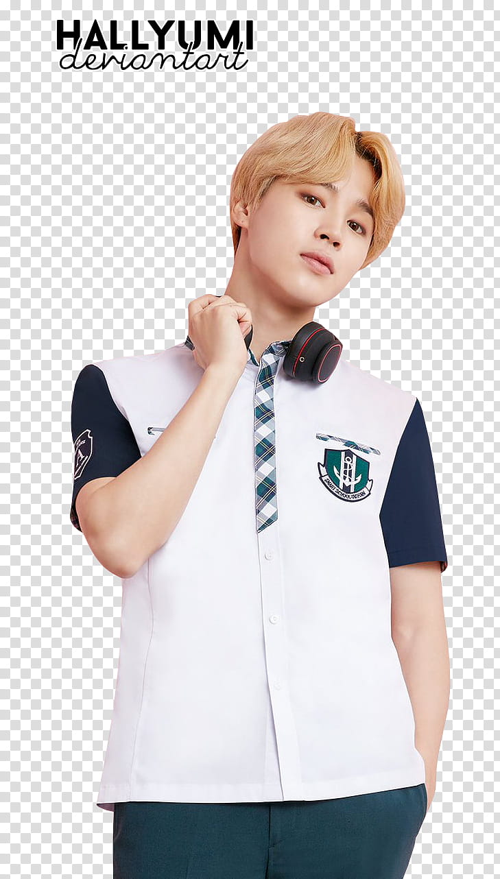 BTS Smart, man wearing school uniform transparent background PNG clipart