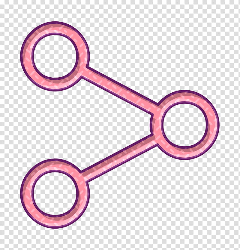 communication icon media icon network icon, Share Icon, Social Icon, Pink, Line, Circle, Auto Part, Metal transparent background PNG clipart