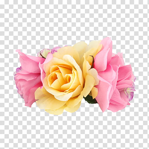 Texture Mix , two pink and one yellow roses transparent background PNG clipart