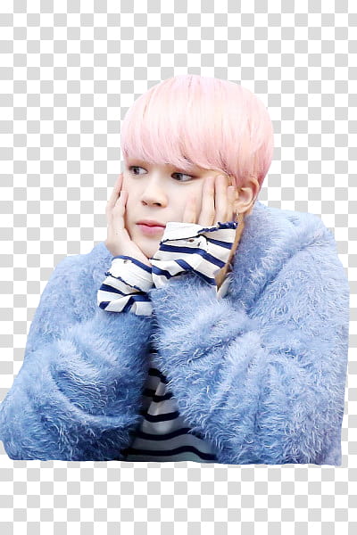 JIMIN BTS, man holding his chin transparent background PNG clipart