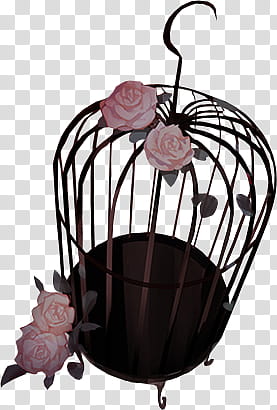The scent of spring, brown birdcage illustration transparent background PNG clipart