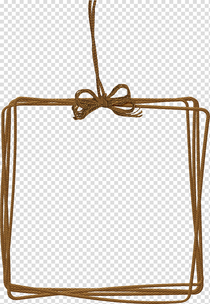 Summer, square-shape brown rope design transparent background PNG clipart