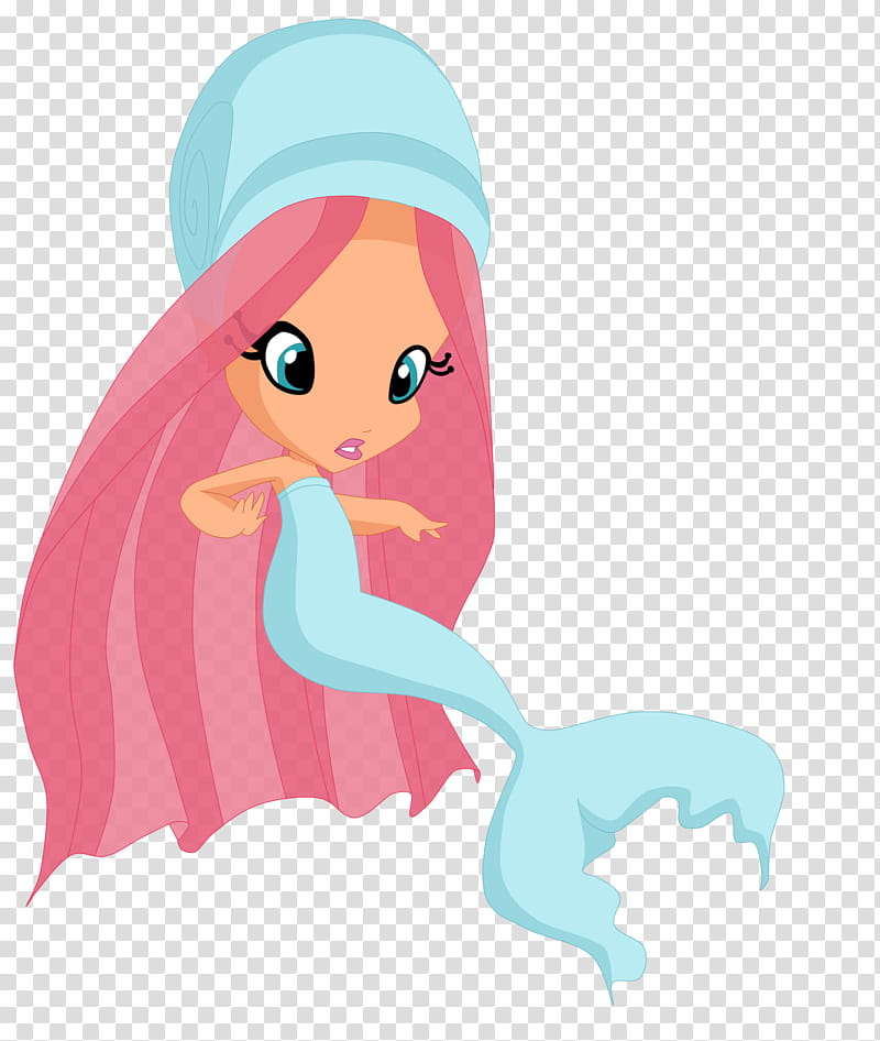 winx club base Selkies mega , pink-haired mermaid illustration transparent background PNG clipart