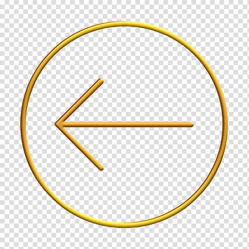 arrow icon back icon before icon, Circle Icon, Direction Icon, Left Icon, Navigation Icon, Next To Icon, Small Icon, Yellow transparent background PNG clipart