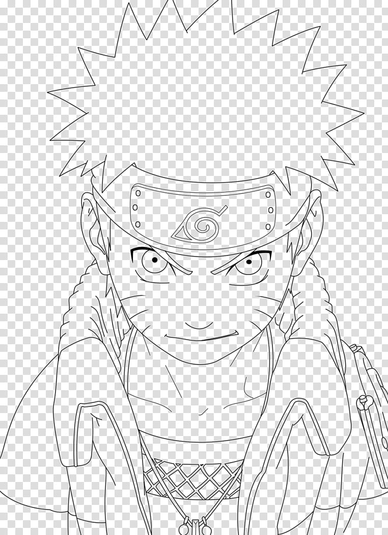 Line art Black and white Drawing graphy Naruto, naruto, white, face png