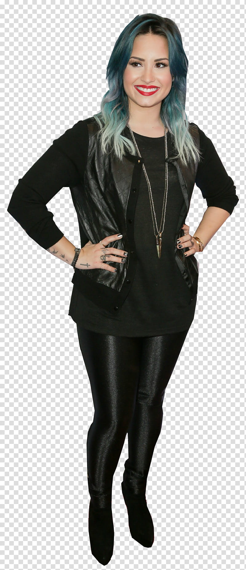 Demi Lovato, man in black long-sleeved top transparent background PNG ...