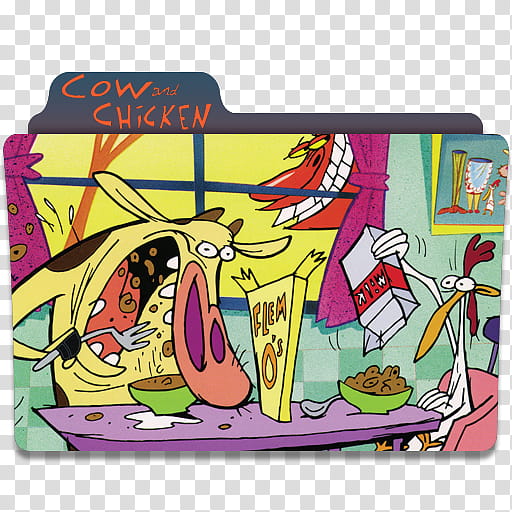 Cow and Chicken, cac icon transparent background PNG clipart