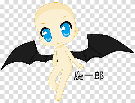 Devil Chibi Base Edit, girl with wings character transparent background PNG clipart