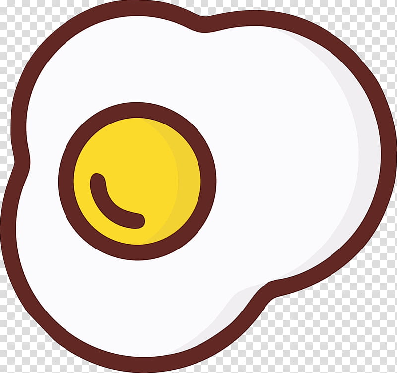 Emoticon, Watercolor, Paint, Wet Ink, Fried Egg, Circle, Smile, Dish transparent background PNG clipart