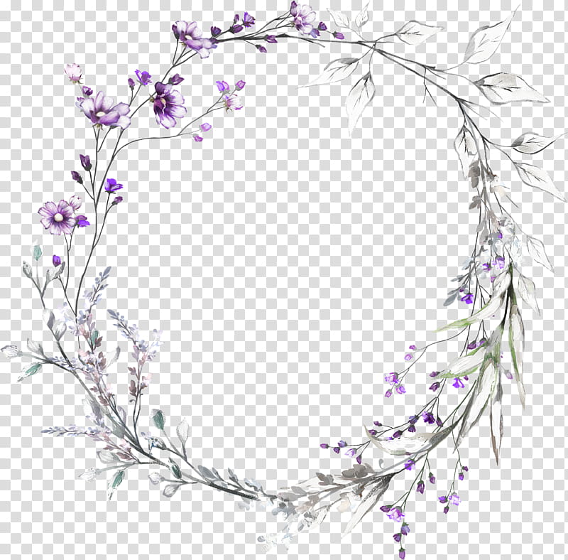 Lavender, Lilac, Purple, Violet, Twig, Branch, Plant, Wreath transparent background PNG clipart
