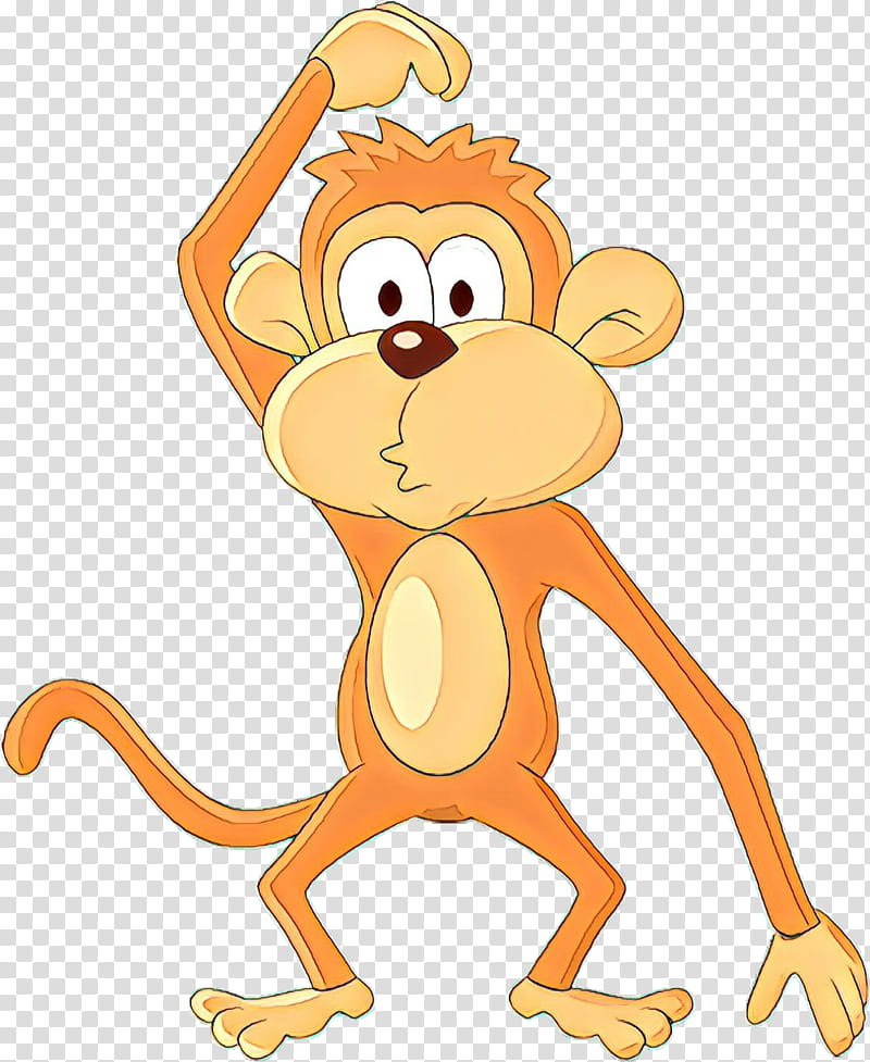 cartoon tail old world monkey animal figure, Cartoon transparent background PNG clipart