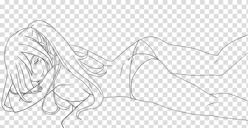sexy erza line art, girl character illustration transparent background PNG clipart