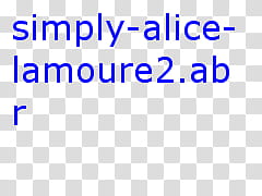 Lamoure Brushes , simply-alice text transparent background PNG clipart