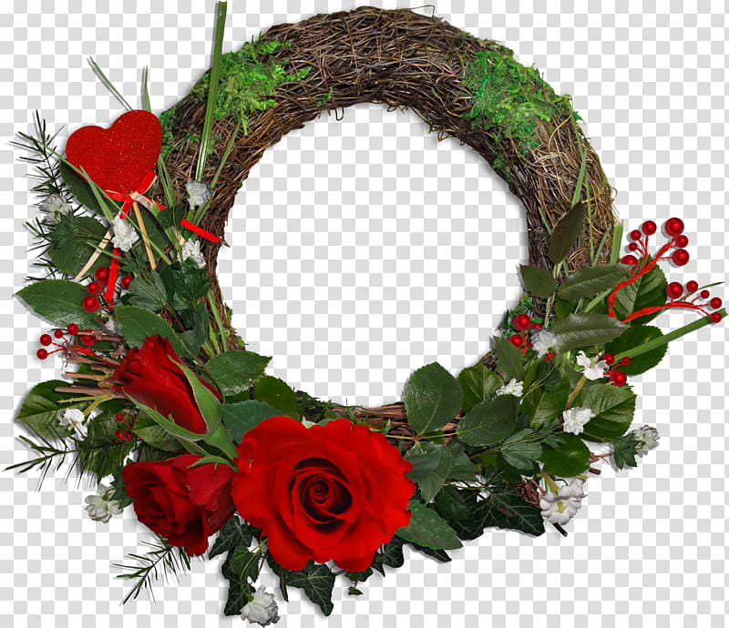 Christmas Decoration, Wreath, Garden Roses, Flower, Floral Design, Cut Flowers, Respect, Frames transparent background PNG clipart