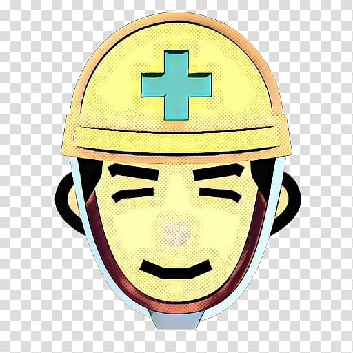 Pop Emoji, Pop Art, Retro, Vintage, Headgear, Smiley, Hard Hats, Construction transparent background PNG clipart