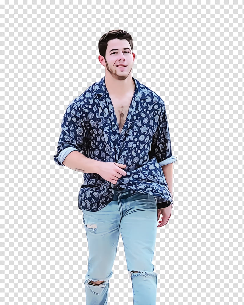 Jeans, Watercolor, Paint, Wet Ink, Nick Jonas, Dallas, Jonas Brothers, Actor transparent background PNG clipart