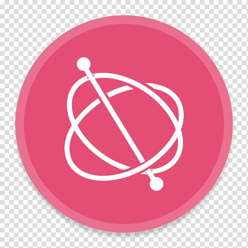 Button UI Apple Pro Apps, red atom icon transparent background PNG clipart