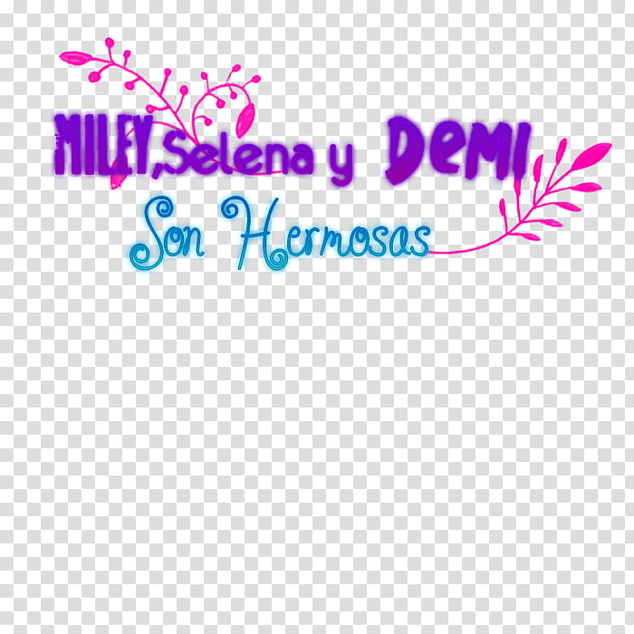 Tezto Miley Selena y Demi transparent background PNG clipart