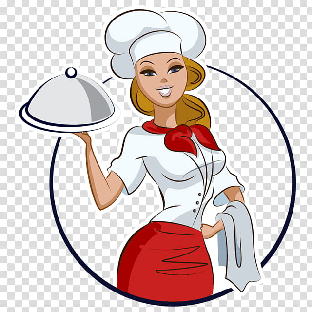 Girl, Chef, Cooking, Food, Restaurant, Female, Woman, Cartoon transparent background PNG clipart