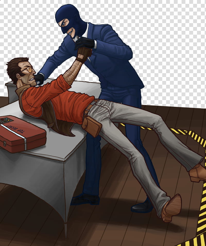 Never really was on your side, two men fighting near table character transparent background PNG clipart