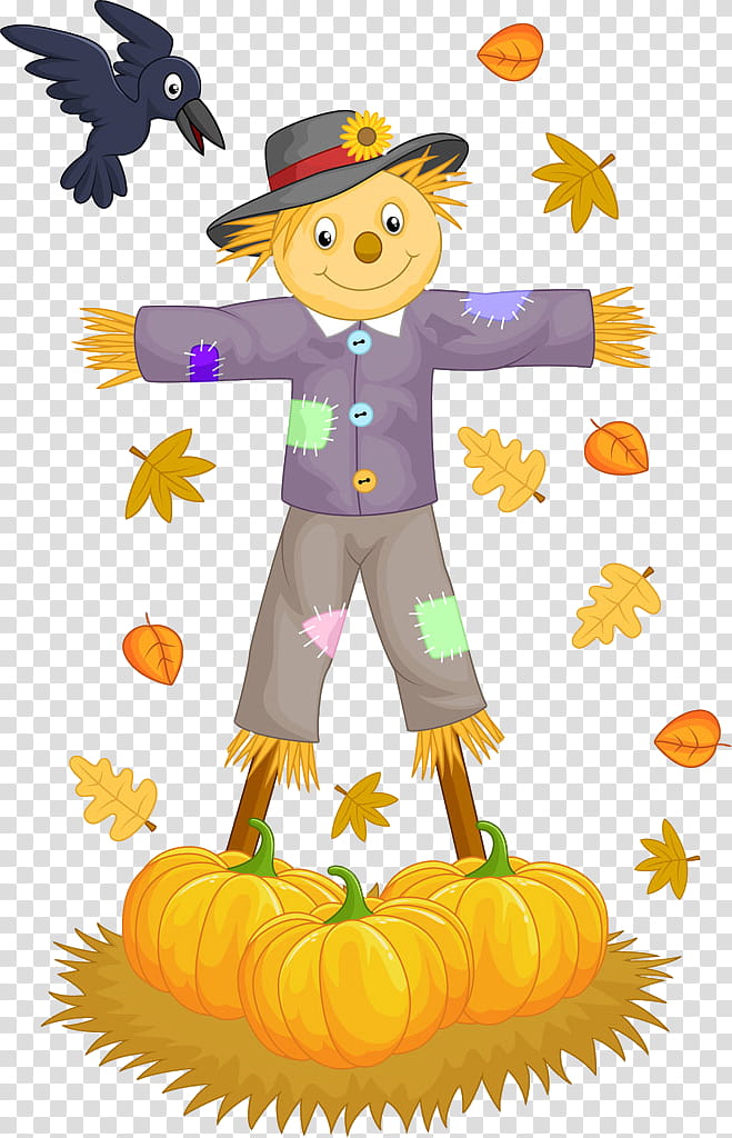 trick-or-treat cartoon scarecrow autumn, Trickortreat, Fictional Character transparent background PNG clipart