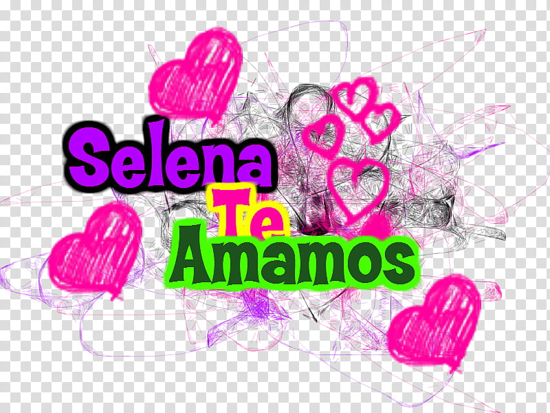 Texto Selena Gomez Te Amamos transparent background PNG clipart