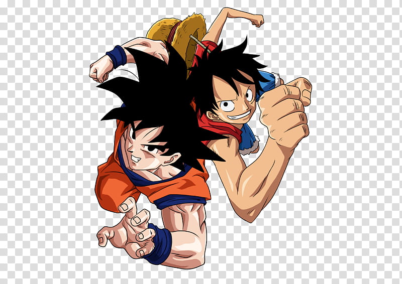 Goku and Luffy transparent background PNG clipart