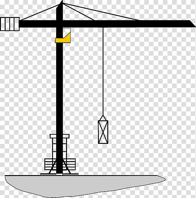 Crane Line, Construction, Heavy Machinery, Cargo transparent background PNG clipart