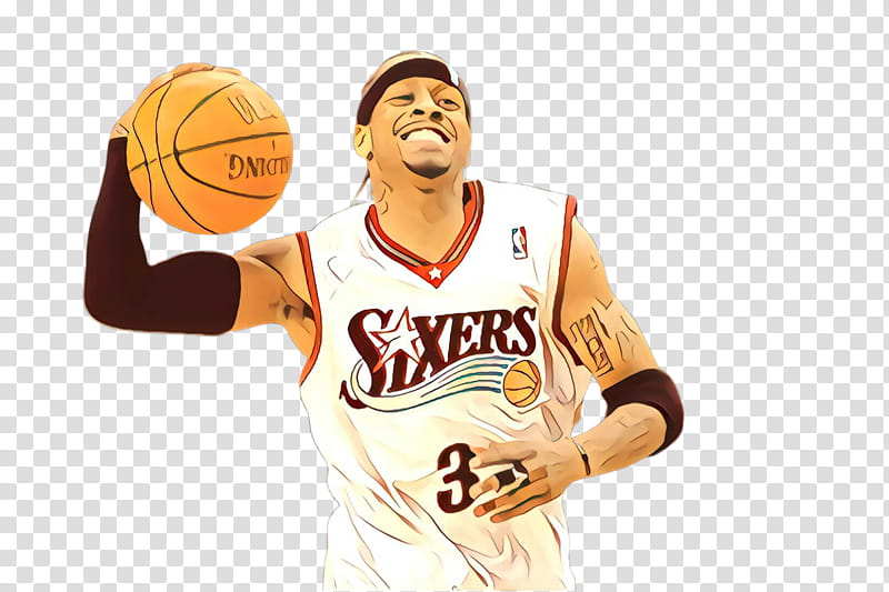 Basketball, Cartoon, Basketball Player, Allen Iverson, Ball Game, Sportswear, Team Sport, Basketball Moves transparent background PNG clipart