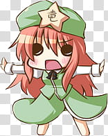 Touhou Icons, Hong Meiling transparent background PNG clipart