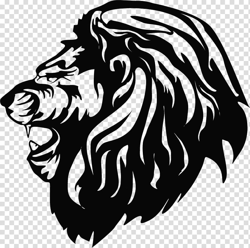 Lion Drawing, Roar, Logo, Head, Blackandwhite, Wildlife, Stencil, Line ...