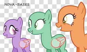 Base 17, three assorted color unicorns illustration transparent background PNG clipart thumbnail