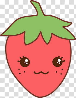 Cosas Kawaii Red Strawberry Character Emoji Sticker Transparent