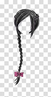 Bases Y Ropa de Sucrette Actualizado, braided black long hair illustration transparent background PNG clipart