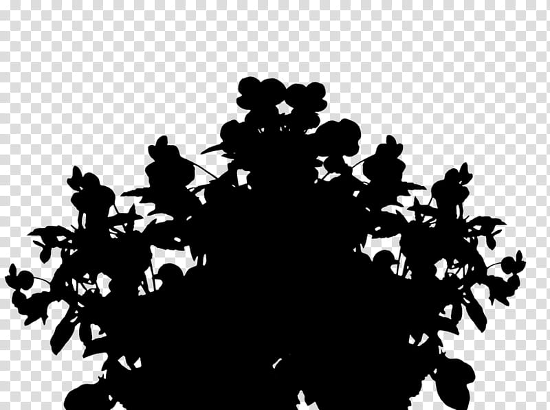 Tree Branch Silhouette, Pansy, Spring
, Flower, Wild Pansy, Black, Leaf, Blackandwhite transparent background PNG clipart