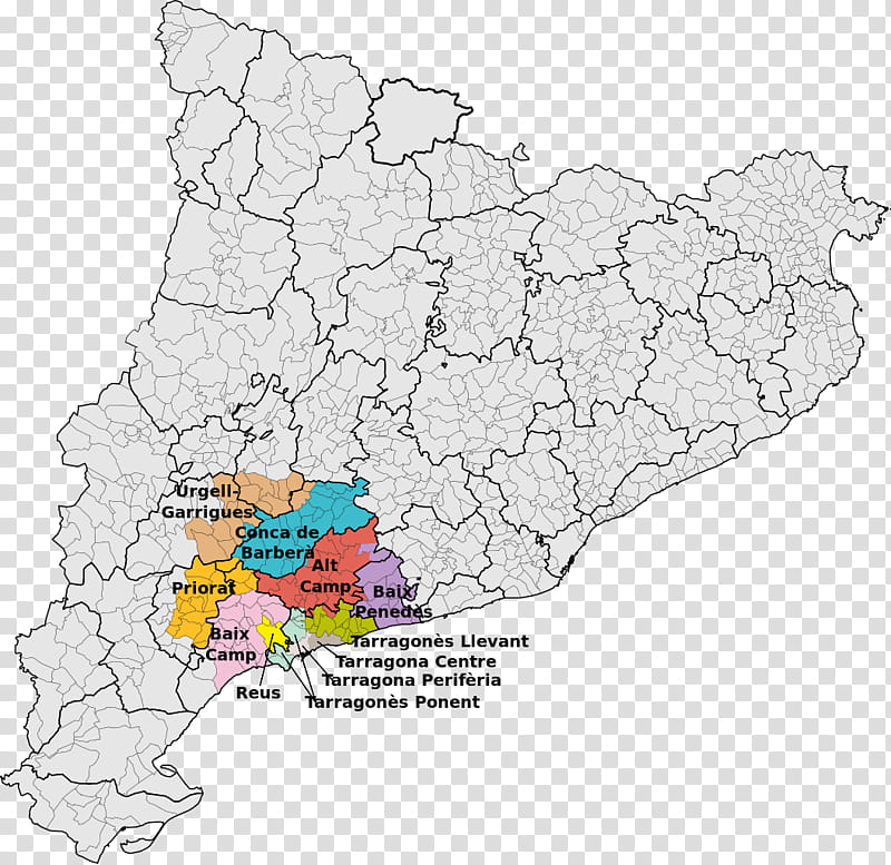 Map, Roman Catholic Archdiocese Of Tarragona, Alt Camp, Catalan Language, Aartsbisdom, Province Of Tarragona, Catalonia, Spain transparent background PNG clipart