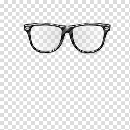 Recursos para un video tutorial, black framed eyeglasses illustration transparent background PNG clipart