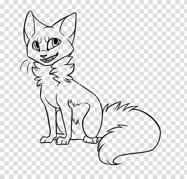 Free Kitty Lineart transparent background PNG clipart