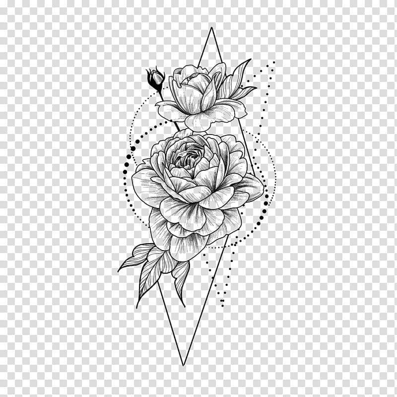 line art black-and-white drawing sketch plant, Blackandwhite, Flower, Coloring Book transparent background PNG clipart