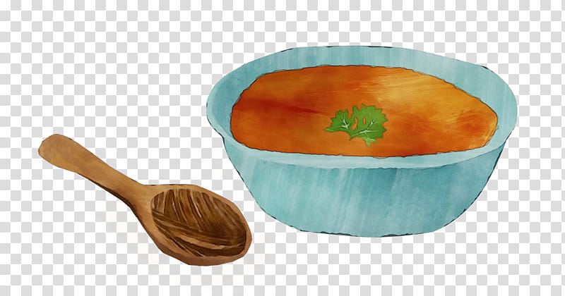 food spoon dish tableware bowl, Watercolor, Paint, Wet Ink, Cuisine, Soup, Ingredient, Mixing Bowl transparent background PNG clipart