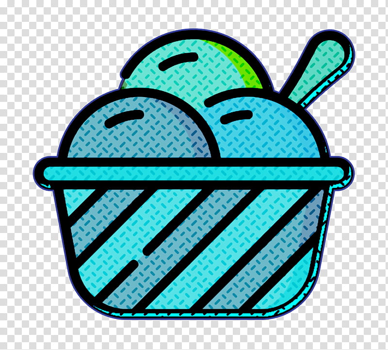 Food and restaurant icon Ice cream icon Desserts and candies icon, Turquoise, Aqua, Green, Teal transparent background PNG clipart