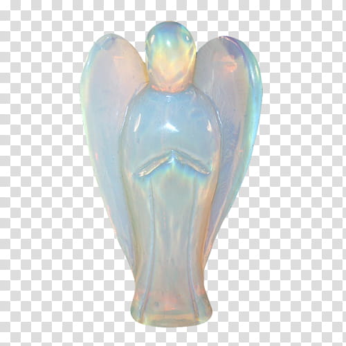 The Super or hottie, white iridescent angel figurine transparent background PNG clipart