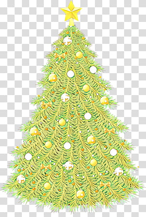 Christmas tree,  Cartoon, Colorado Spruce, Oregon Pine, Christmas Decoration, White Pine, Holiday Ornament, Christmas Ornament transparent background PNG clipart thumbnail