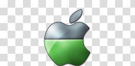 mac ish iphone theme, gray and green Apple logo transparent background PNG clipart