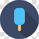 Flatjoy Circle Icons, Stick Ice Cream, blue ice pop transparent background PNG clipart