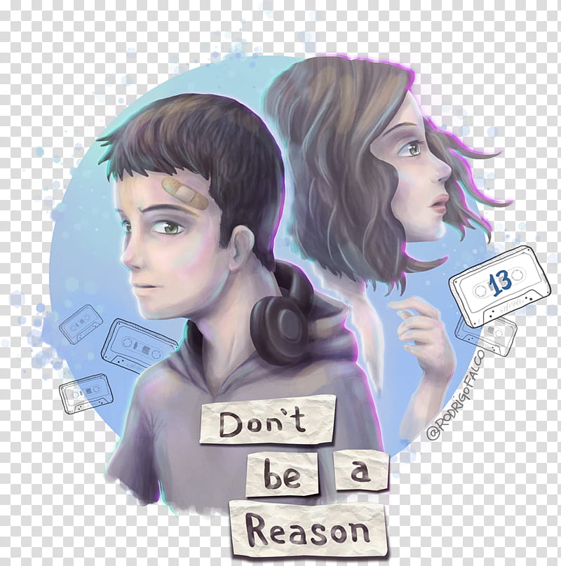 Tv, Dylan Minnette, 13 Reasons Why, Hannah Baker, Clay Jensen, Fan Art, Television Show, Drawing transparent background PNG clipart