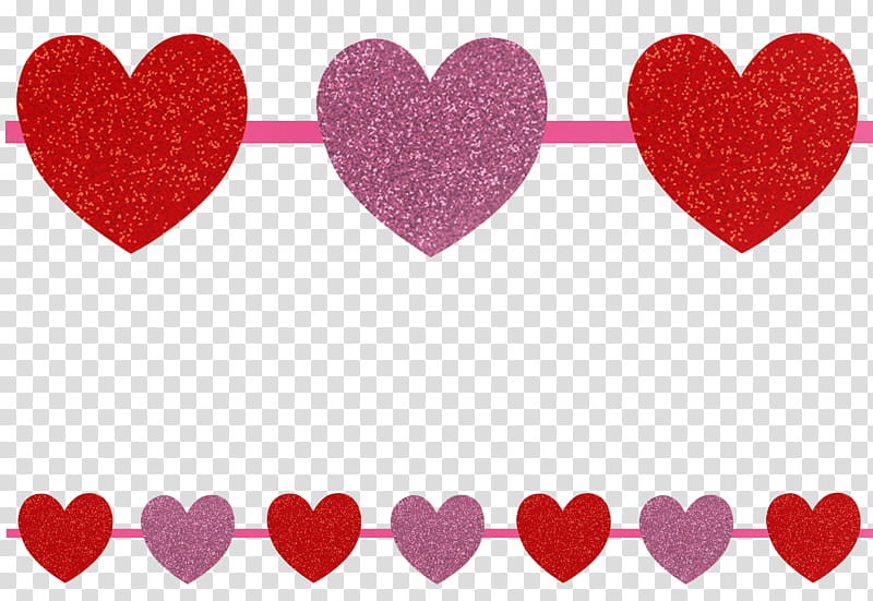 red and pink hearts art transparent background PNG clipart