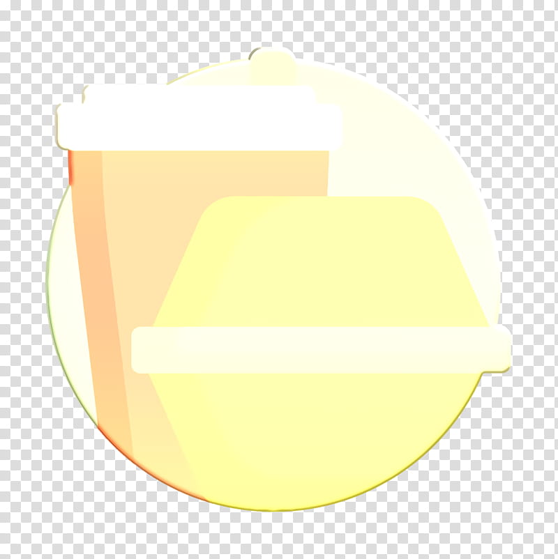 Box icon Restaurant icon Take away icon, Yellow, Logo, Circle transparent background PNG clipart