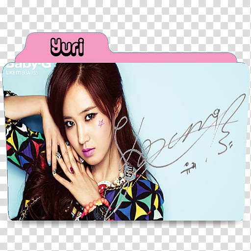 SNSD Signature Folder Icon and , snsd yuri signature transparent background PNG clipart